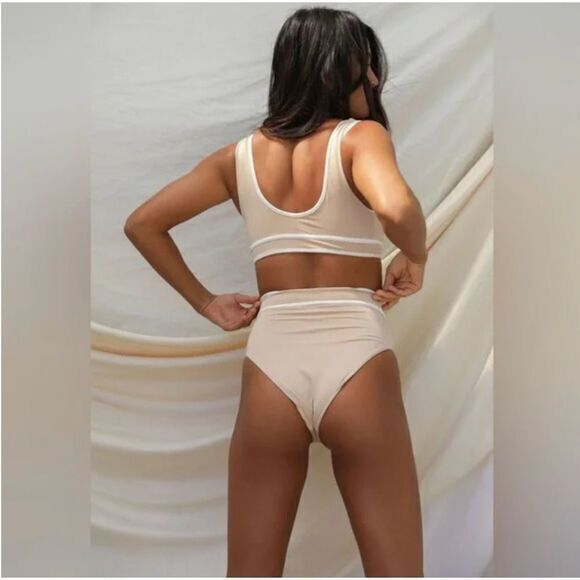 NEW Stone fox swim free people juniper high waisted bikini‎ bottoms, size M - Picture 2 of 15